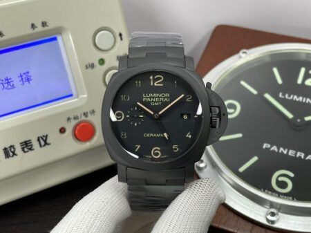 VS Factory Panerai PAM 438 Luminor Tuttonero 1950 GMT Ceramic with Original Box