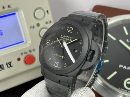 VS Factory Panerai PAM 438 Luminor Tuttonero 1950 GMT Ceramic with Original Box - Image 7